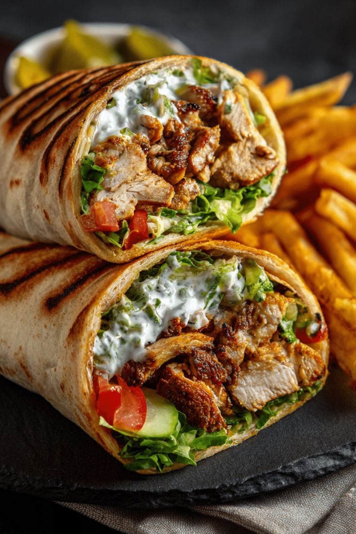 Stuffed chicken wrap