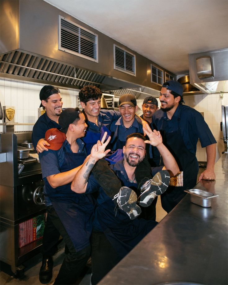 Restaurant team in the kitchen